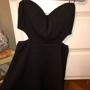 Strapless little black dress